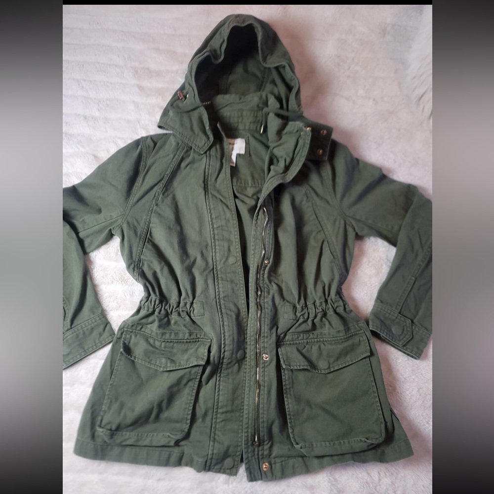 Army Green Hooded Jacket from Forever 21